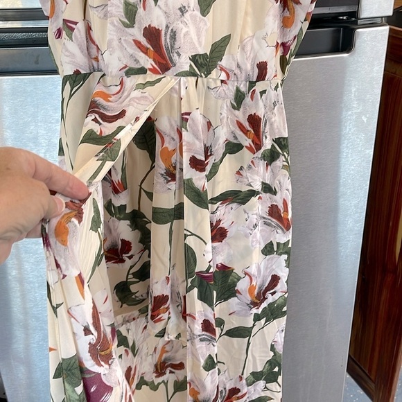 Entro Shorts Dress maxi Tropical Floral women’s Lg ,‎ sheer full split skirt - Picture 2 of 11